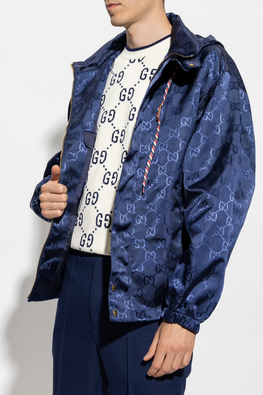 GUCCI SKÓRZANY PASEK Z LOGO - IetpShops Japan - Monogrammed jacket 